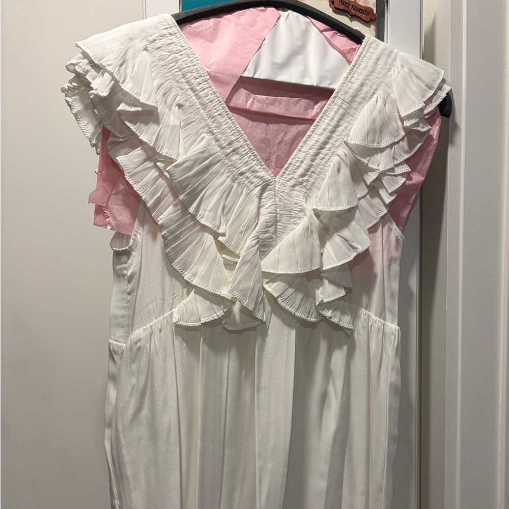 Mustard Seed Ivory V-Neck Dress